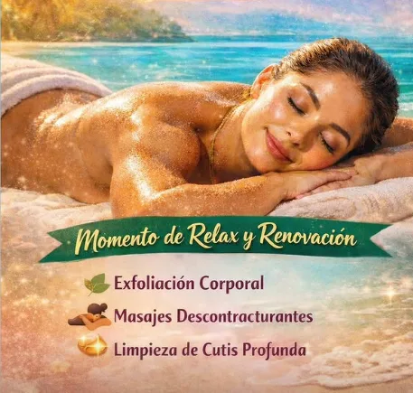 Promo Exfoliación corporal, Masaje descontracturante (espalda) e Higiene Facial Profunda